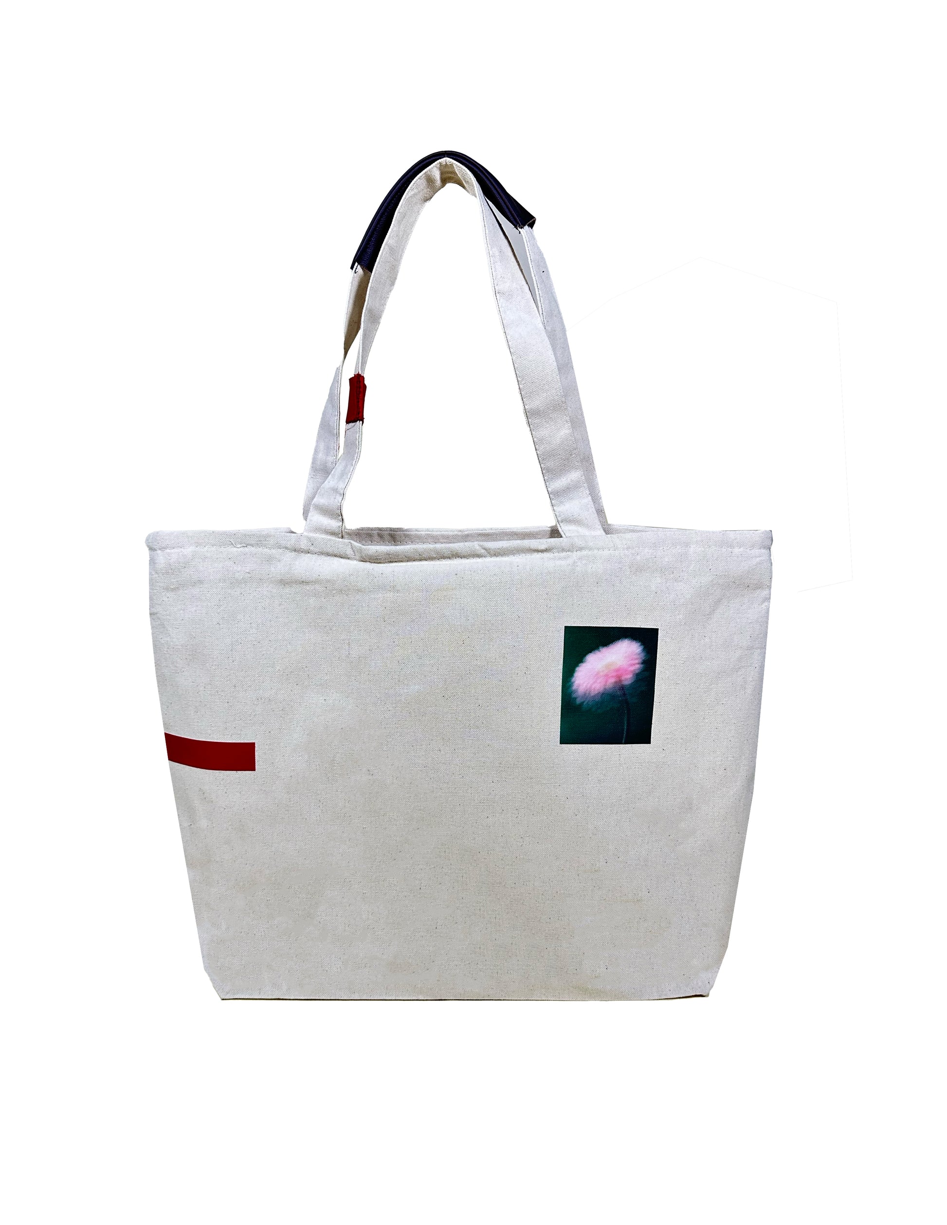 White Leather Patch Tote