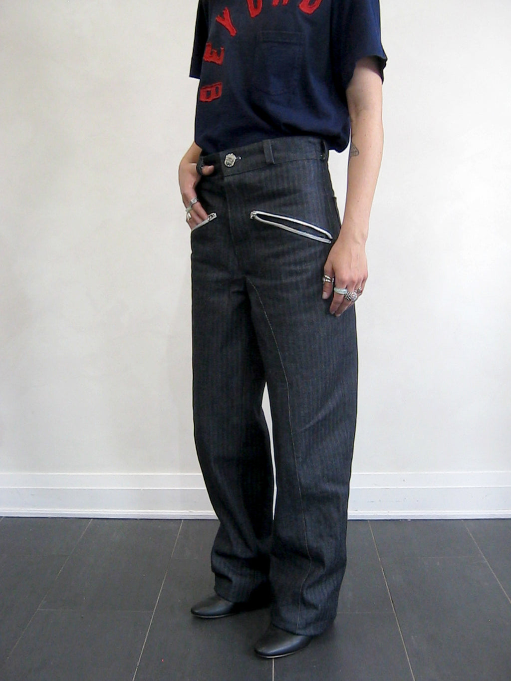 The Ergon herringbone Zip Denim