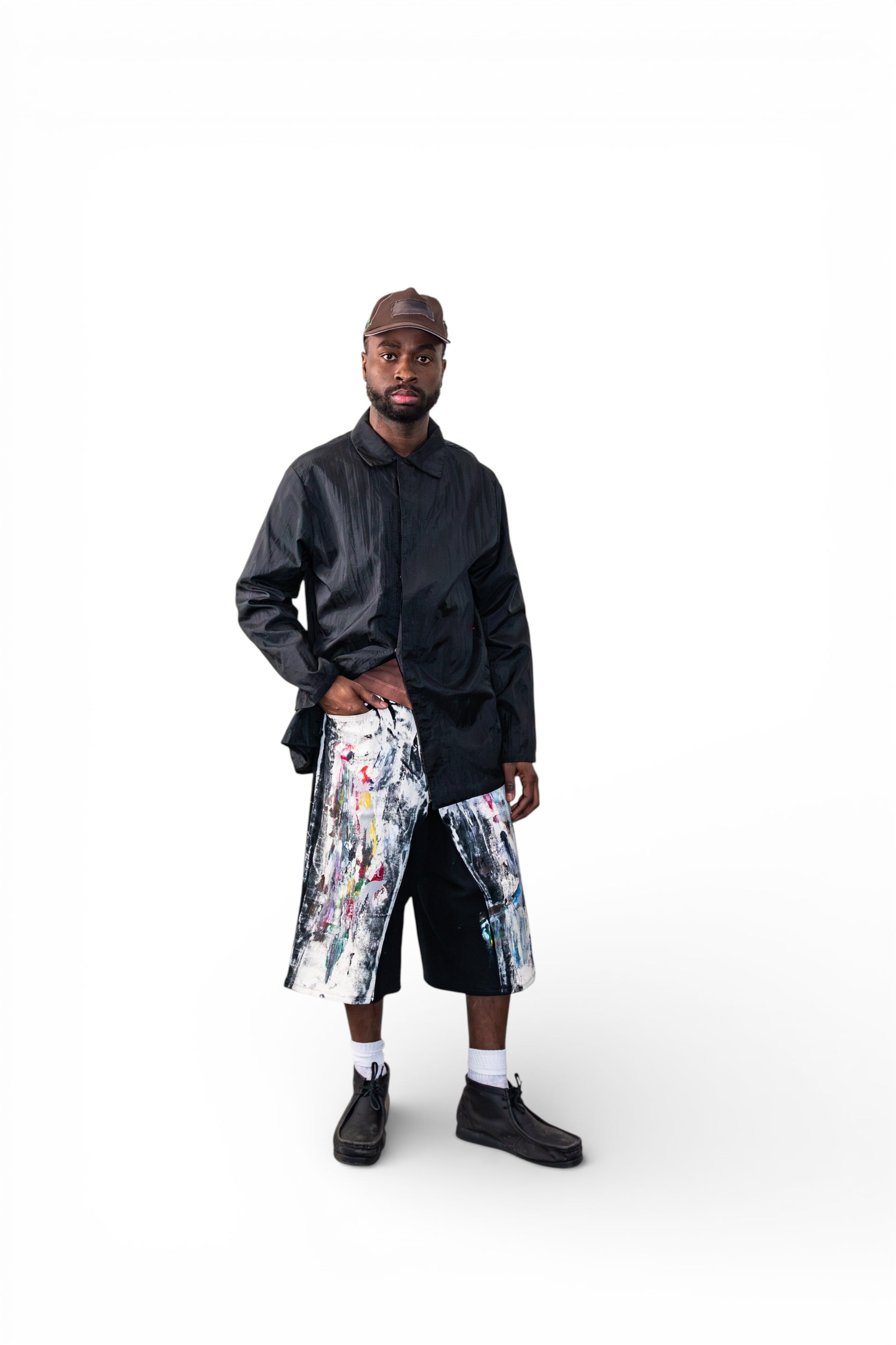 The Magritte Black Denim Shorts