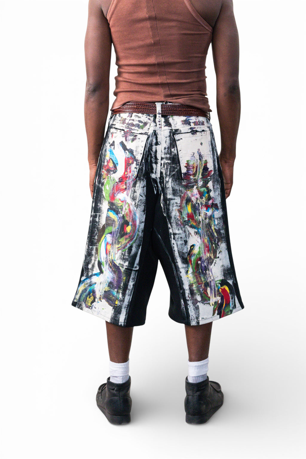 The Magritte Black Denim Shorts