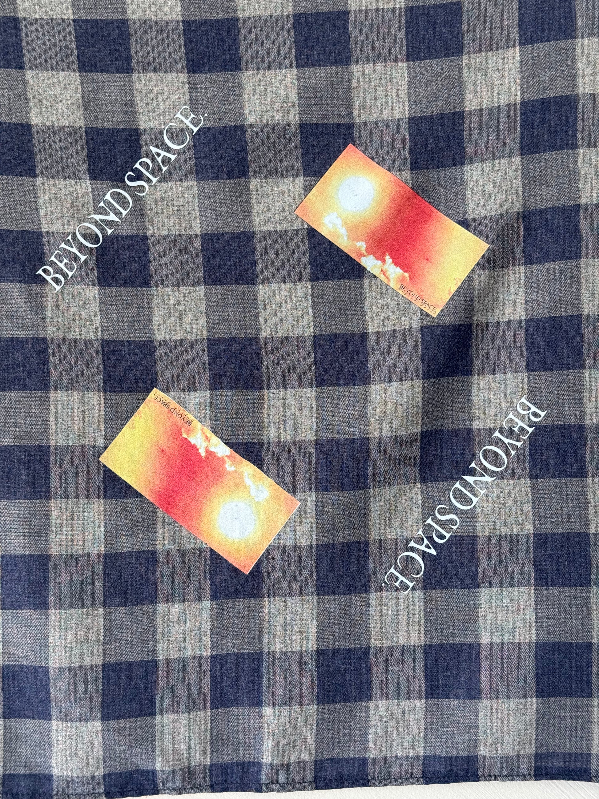 Tzohar blue checkered bandana — BEYOND SPACE