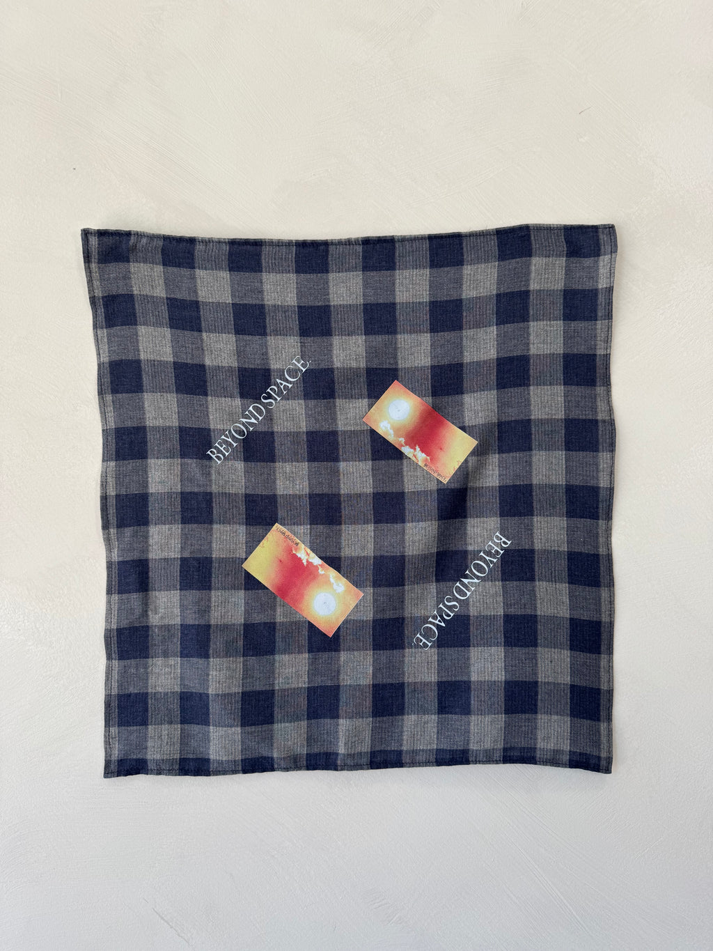 Tzohar blue checkered bandana — BEYOND SPACE