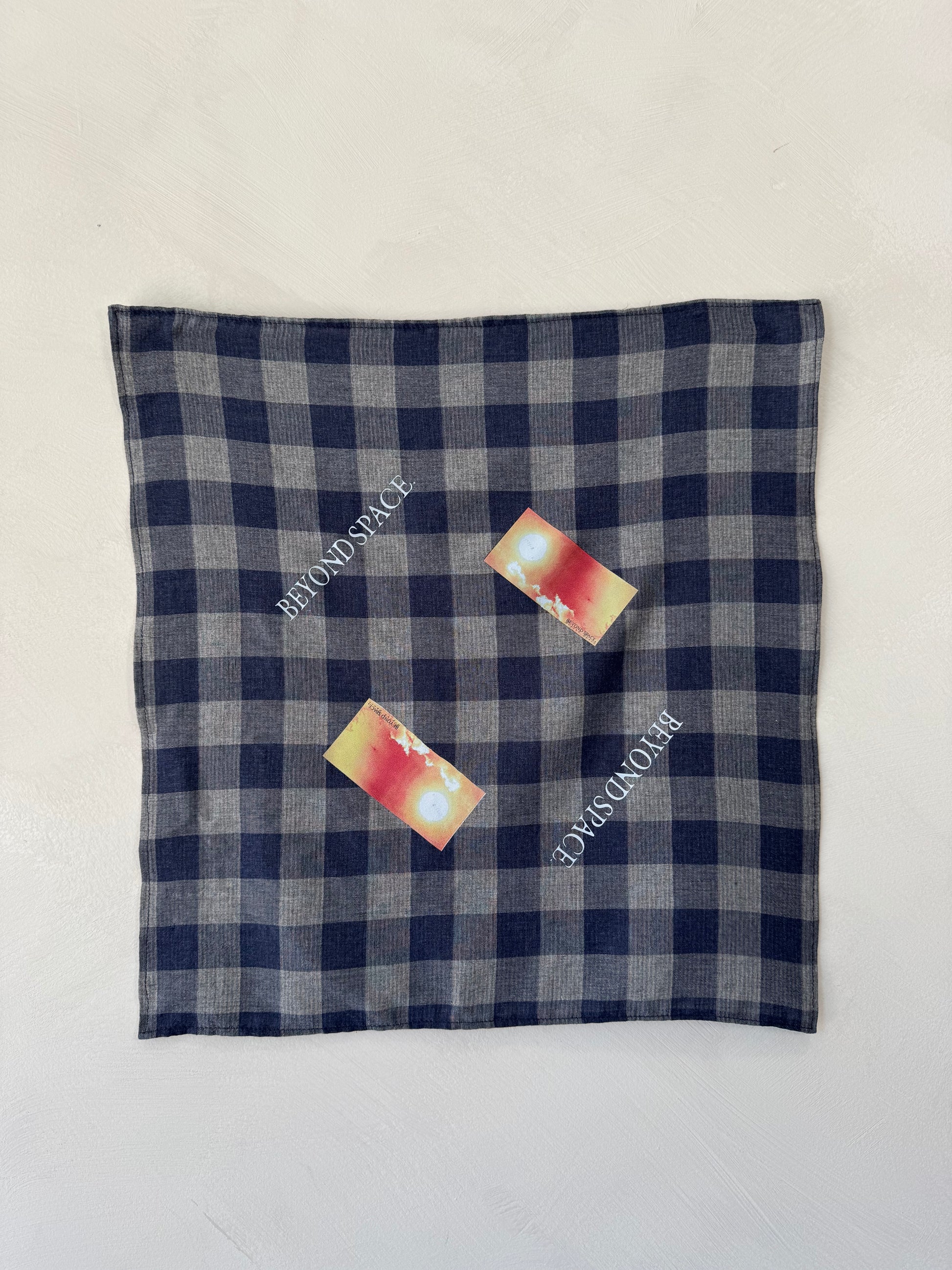 Tzohar blue checkered bandana — BEYOND SPACE