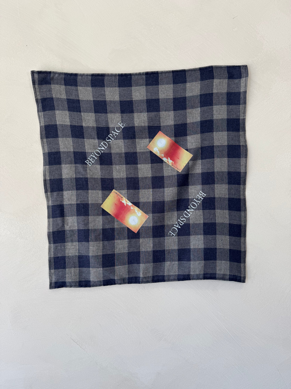Tzohar blue checkered bandana — BEYOND SPACE