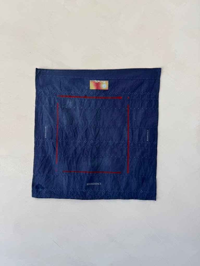 Tzohar blue painted bandana — BEYOND SPACE