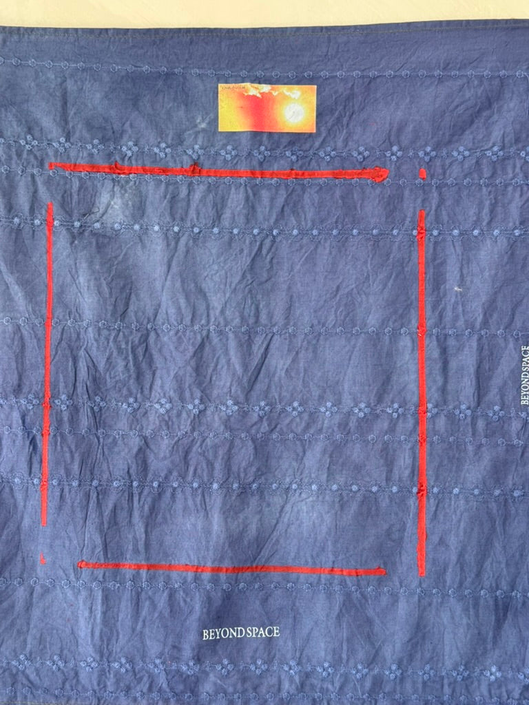Tzohar blue painted bandana — BEYOND SPACE