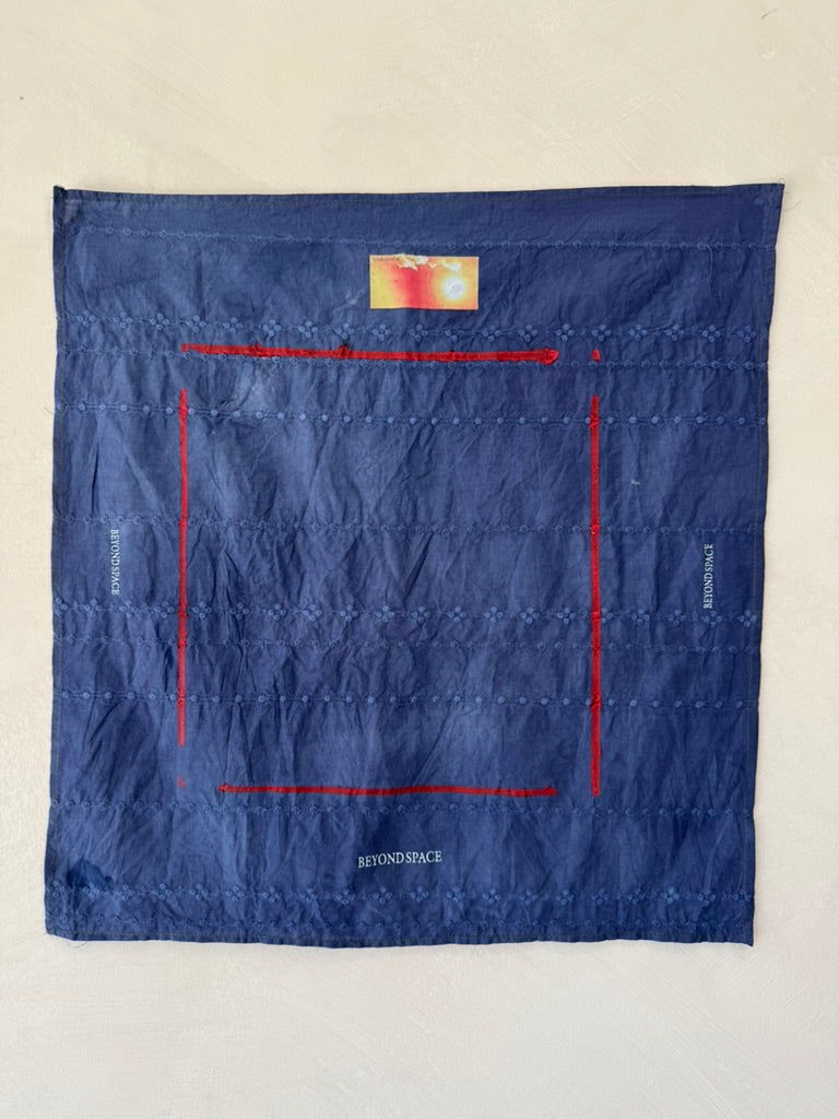 Tzohar blue painted bandana — BEYOND SPACE