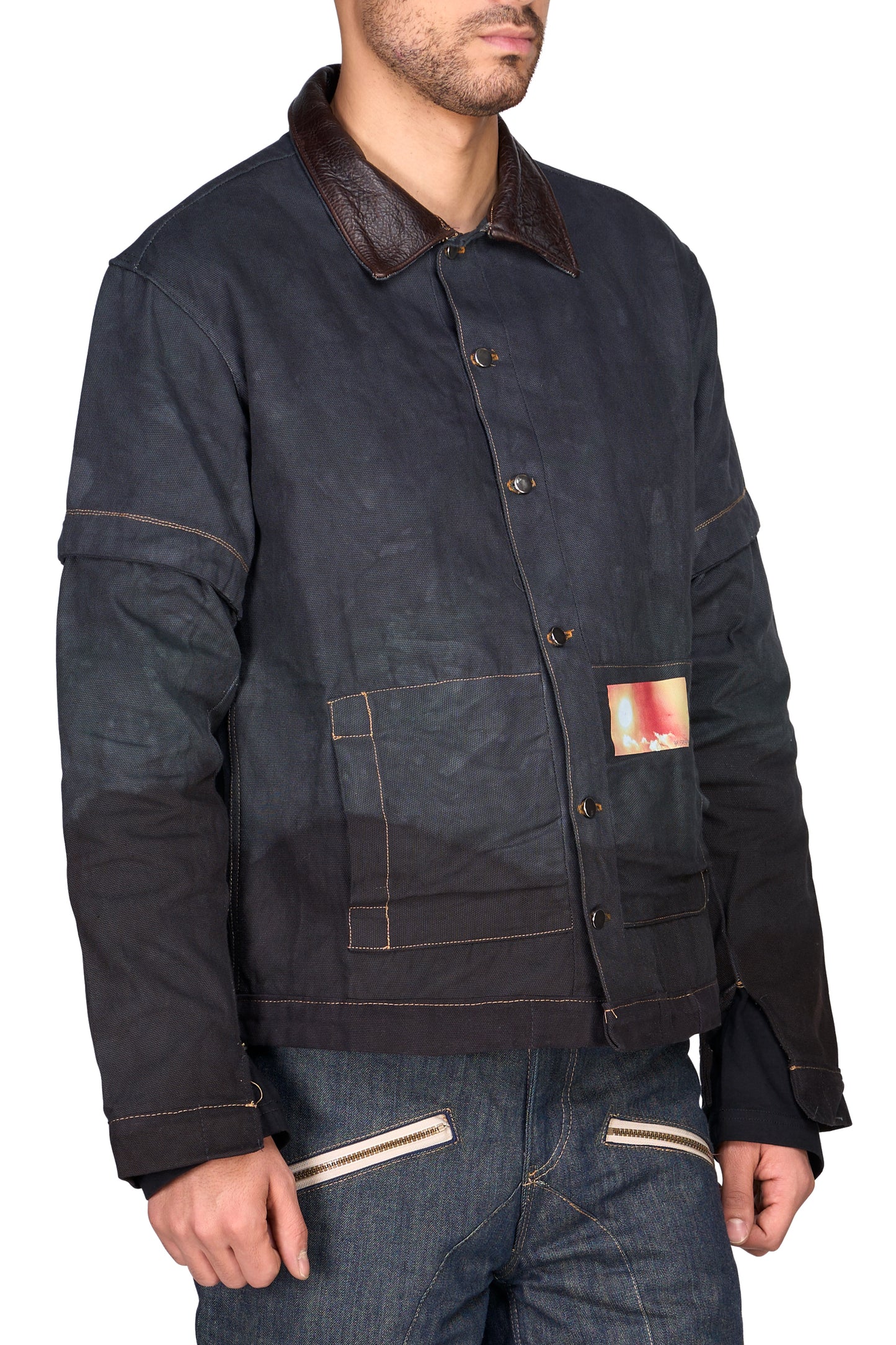 Layered Over-Dyed Work Jacket