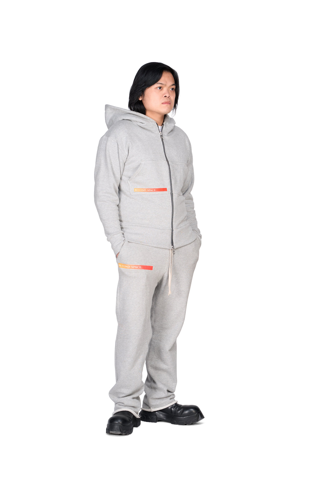 Grey Lightbeam Hoodie