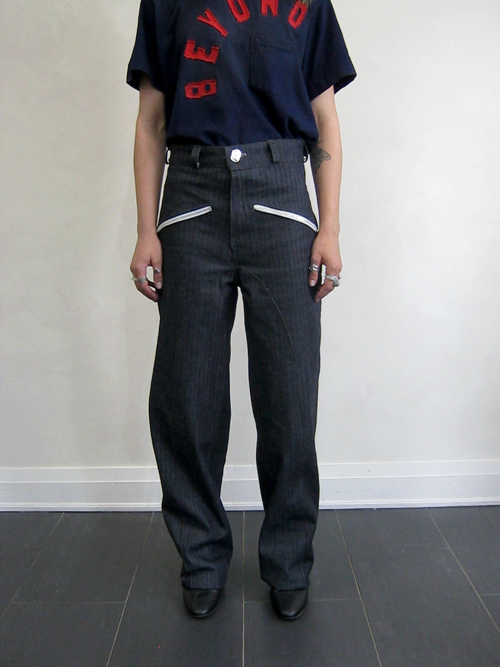 The Ergon herringbone Zip Denim