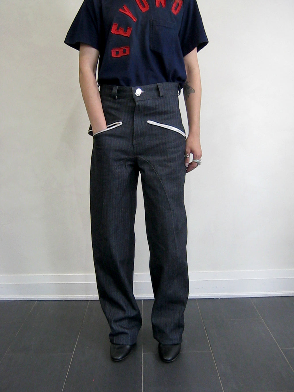 The Ergon herringbone Zip Denim